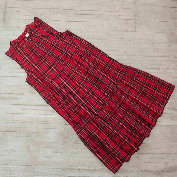 NWT J. Crew Tartan Plaid Tiered Midi Dress size 4 - Picture 2 of 5
